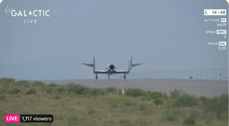 Il velivolo spaziale suborbitale VSS Unity