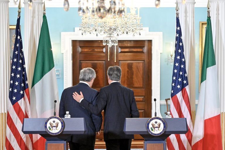 L’On. Vice Presidente del Consiglio Antonio Tajani con S.E. il Segretario di Stato Antony Blinken