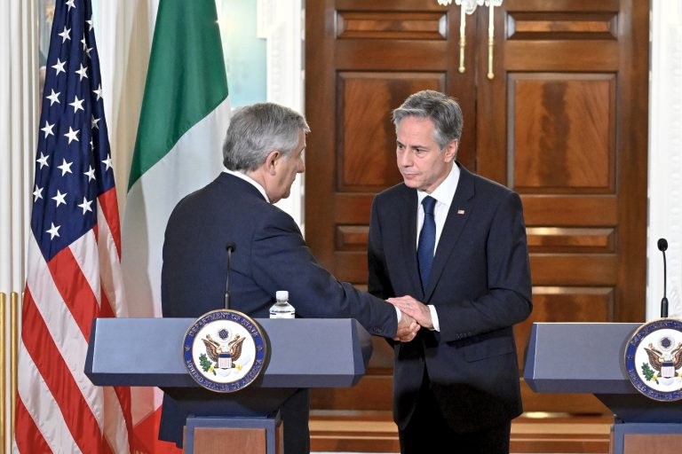 L’On. Vice Presidente del Consiglio Antonio Tajani con S.E. il Segretario di Stato Antony Blinken