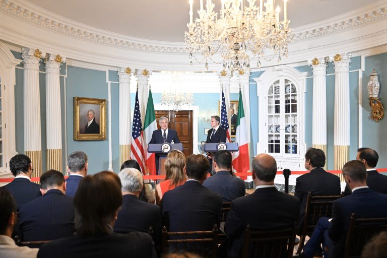 L’On. Vice Presidente del Consiglio Antonio Tajani con S.E. il Segretario di Stato Antony Blinken