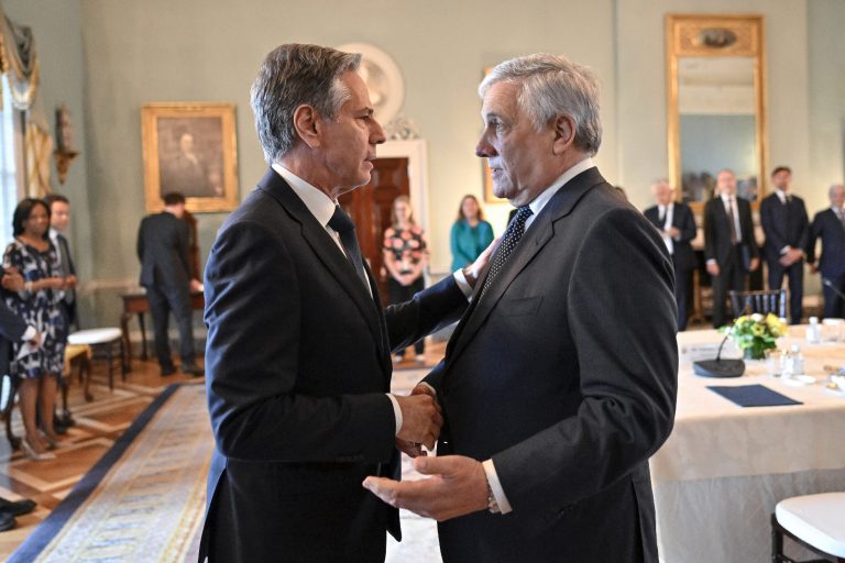 L’On. Vice Presidente del Consiglio Antonio Tajani con S.E. il Segretario di Stato Antony Blinken