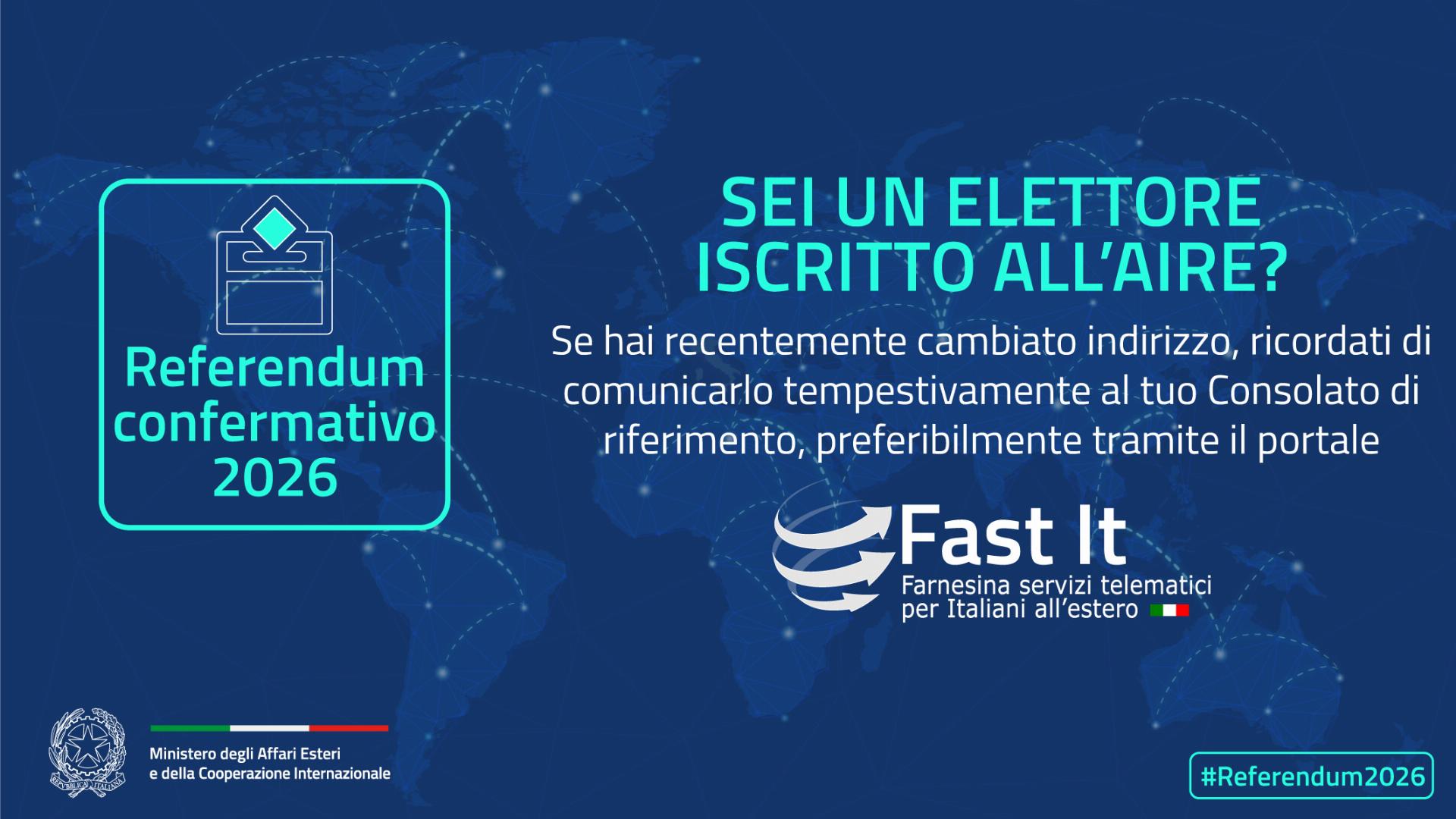 Referendum Costituzionale Confermativo dei giorni 22 e 23 marzo 2026